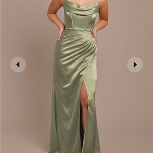 Formal Gown color eucalyptus